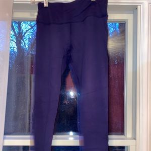 90 degree blue full-length workout leggings